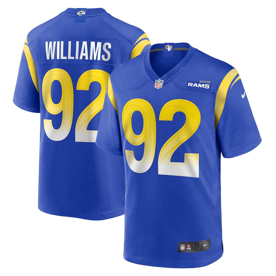 Men Los Angeles Rams 92 Jonah Williams Nike Royal Game Player NFL Jersey